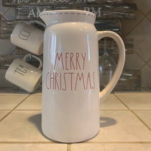 Rae Dunn CHRISTMAS PITCHER MERRY CHRISTMAS